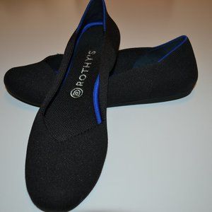 Rothy's Round Toe Solid Black Flat Size 10  1/2